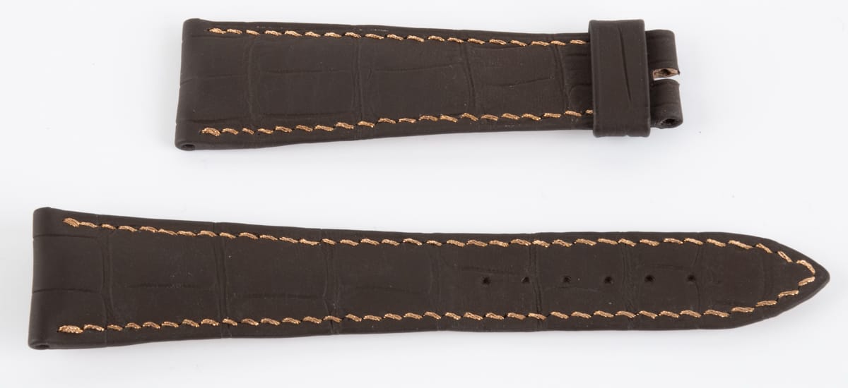 Front View of Chocolate Crocodile Strap