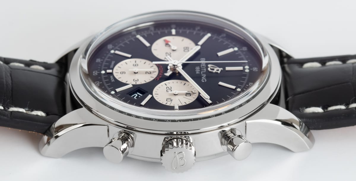Crown Side Shot of TransOcean Chronograph