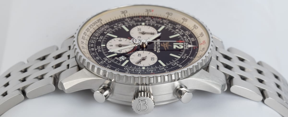 Crown Side Shot of Navitimer '50th Anniversary'