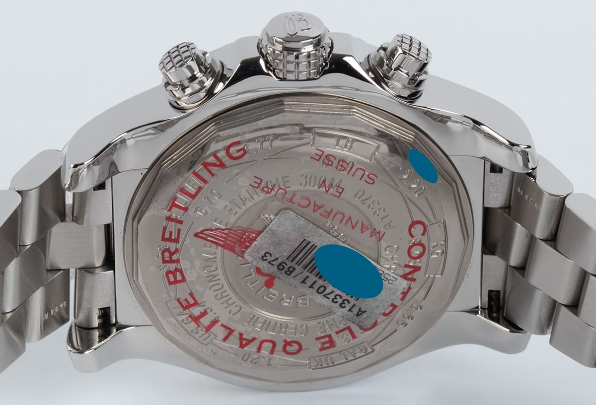 Caseback of Super Avenger