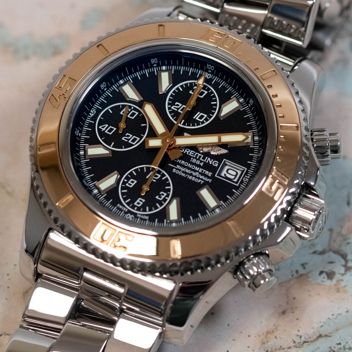 Stylied photo of  of SuperOcean Chronograph