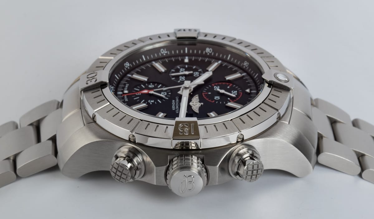 Crown Side Shot of Super Avenger Chronograph 48