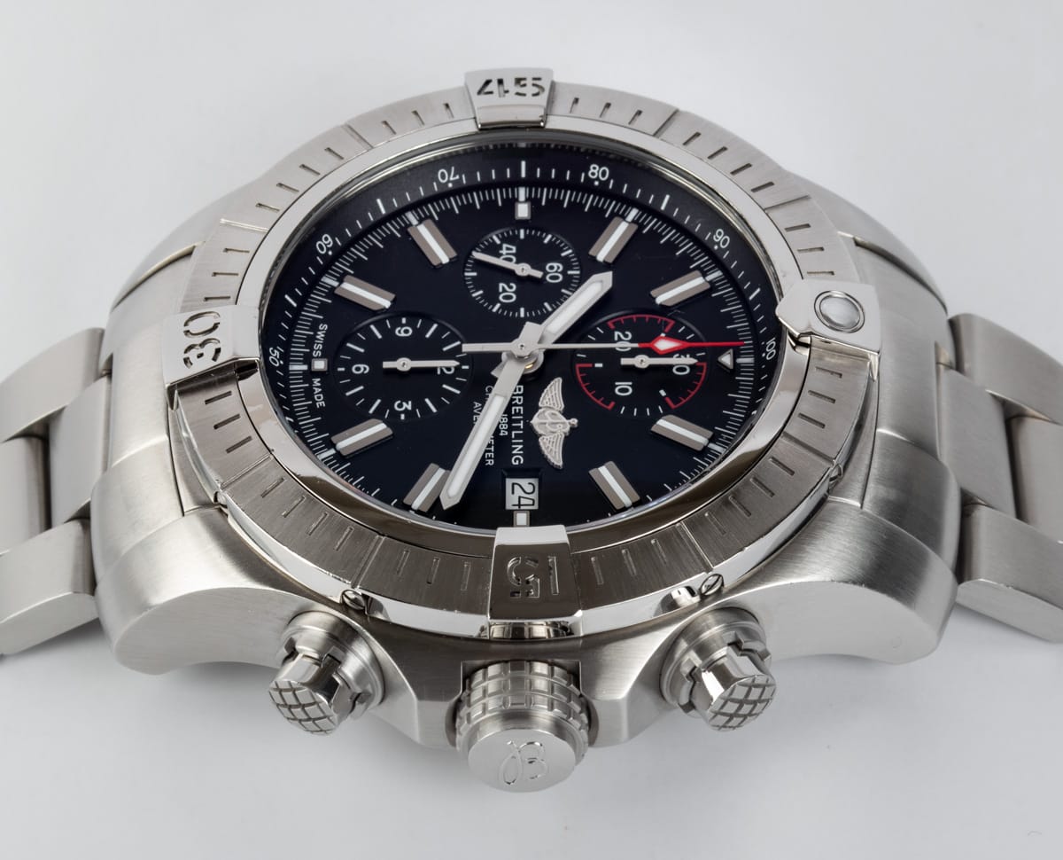 Crown Side Shot of Super Avenger Chronograph 48