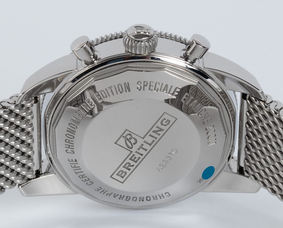 Caseback of SuperOcean Heritage Chronograph 44