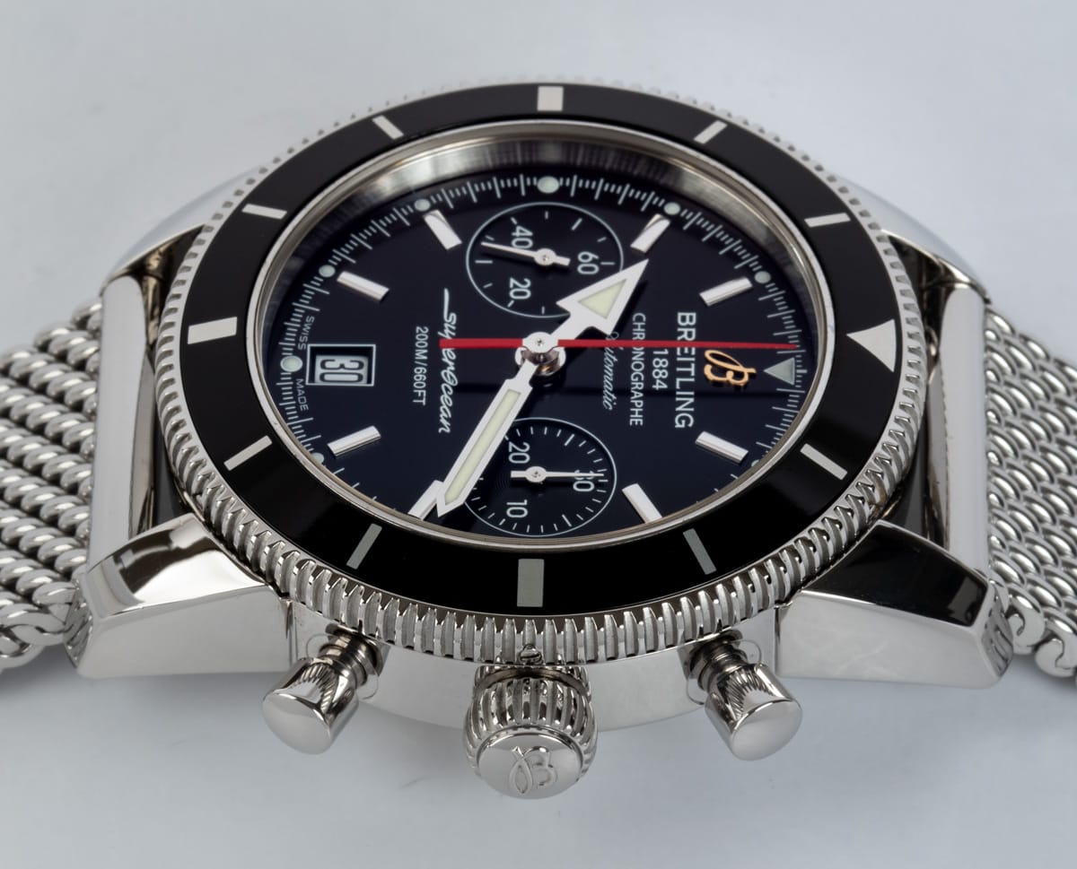 Crown Side Shot of SuperOcean Heritage Chronograph 44