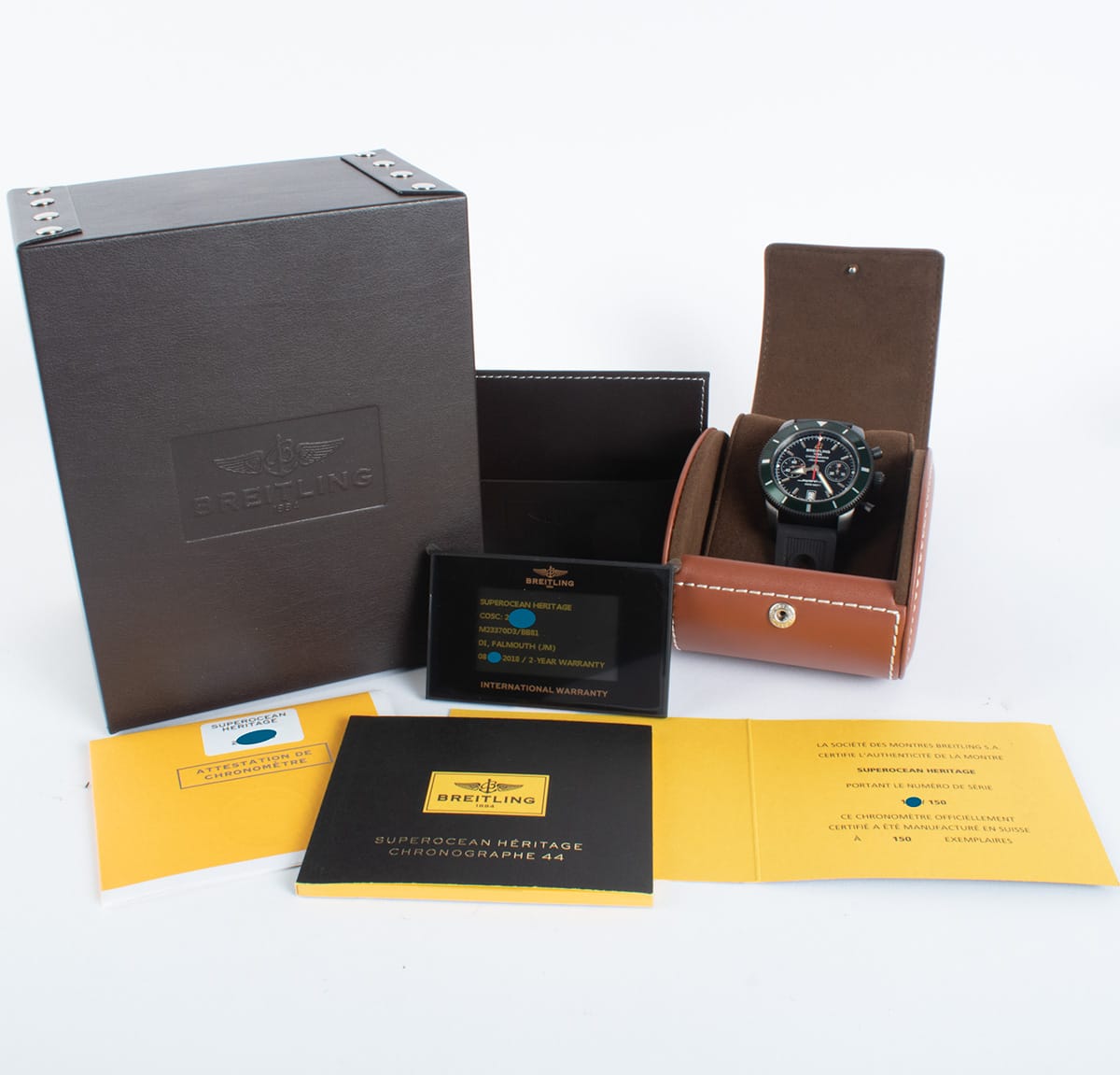 Box / Paper shot of SuperOcean Heritage Chronograph 44 BlackSteel