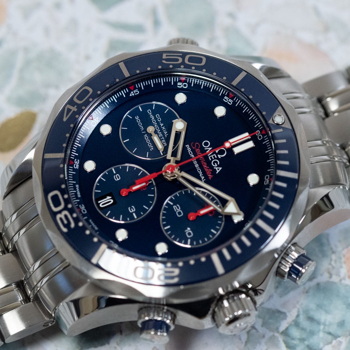 Stylied photo of  of Seamaster Diver 300M Chronograph