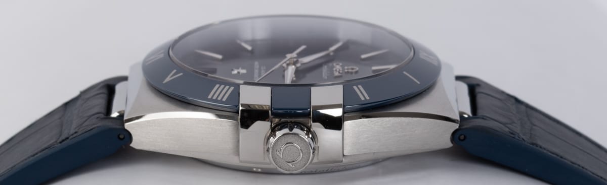 Crown Side Shot of Constellation Co-Axial Master Chronometer