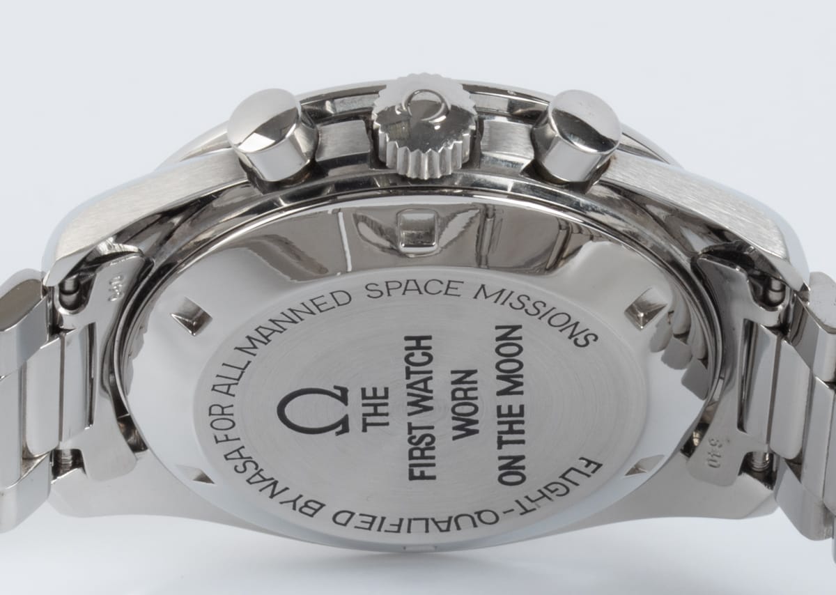 Caseback of Speedmaster 'Straight Writing'