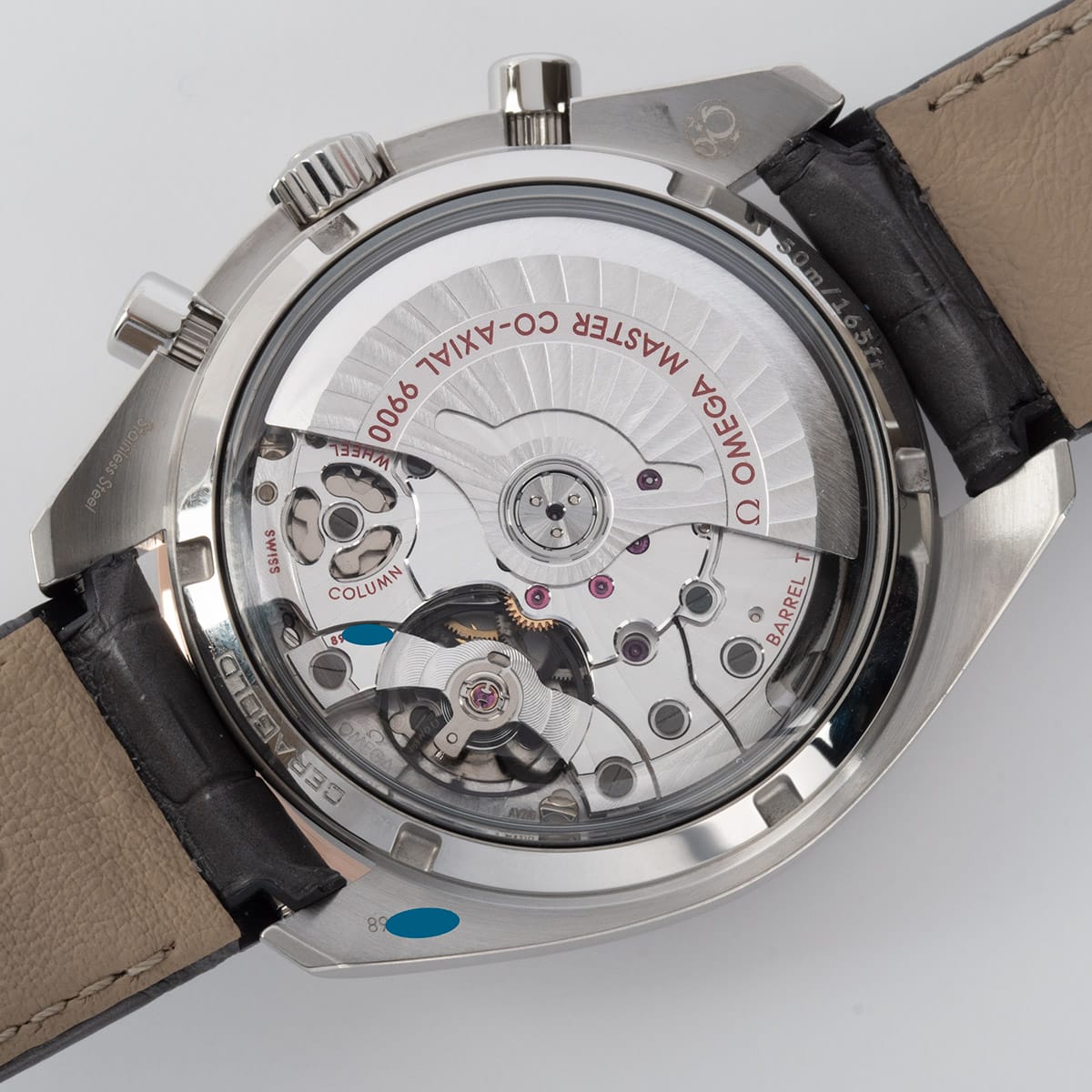 Caseback of Speedmaster Racing Chronograph