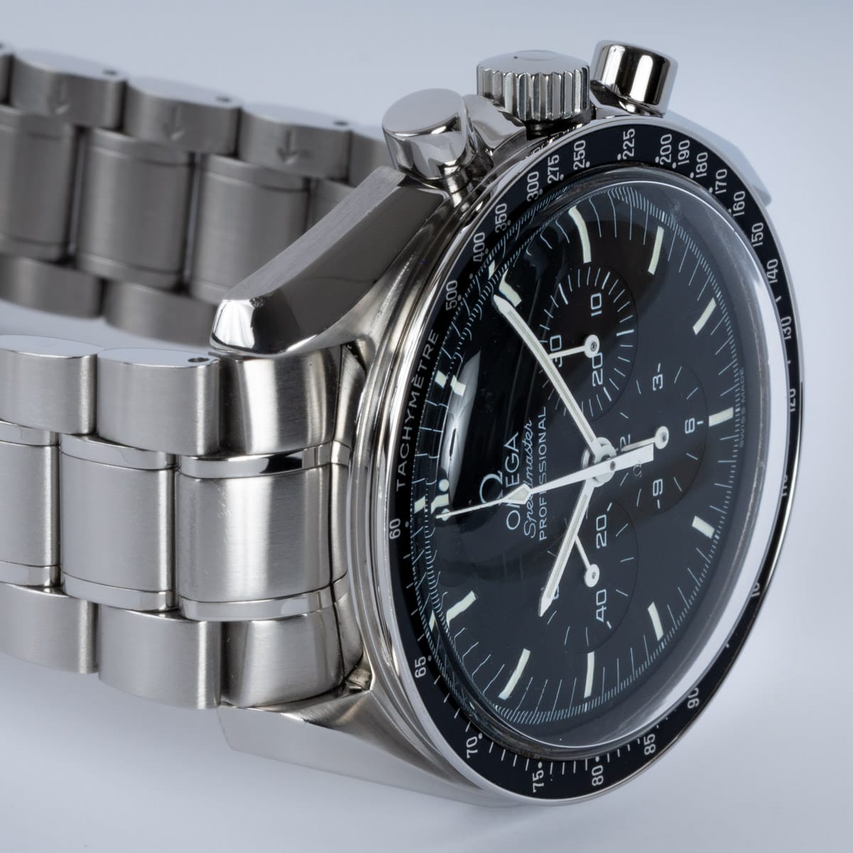 Dial Shot of Speedmaster Moon 'Hesalite Sandwich'