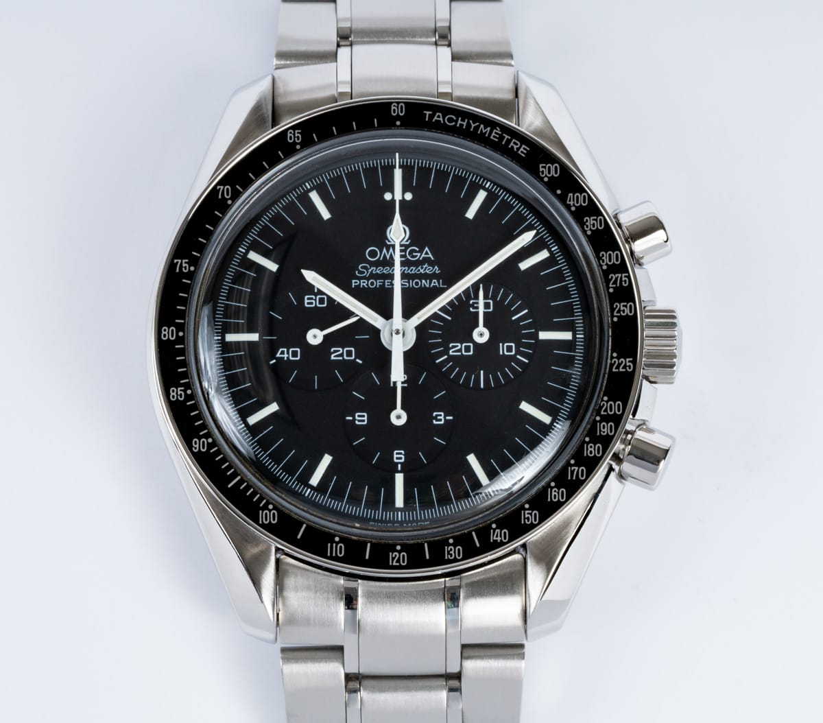 Front Shot  of Speedmaster Moon 'Hesalite Sandwich'