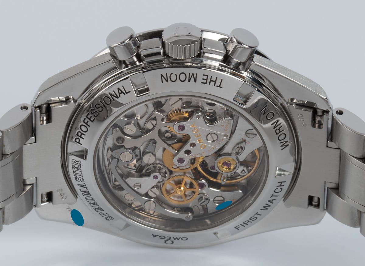 Caseback of Speedmaster Moon 'Hesalite Sandwich'