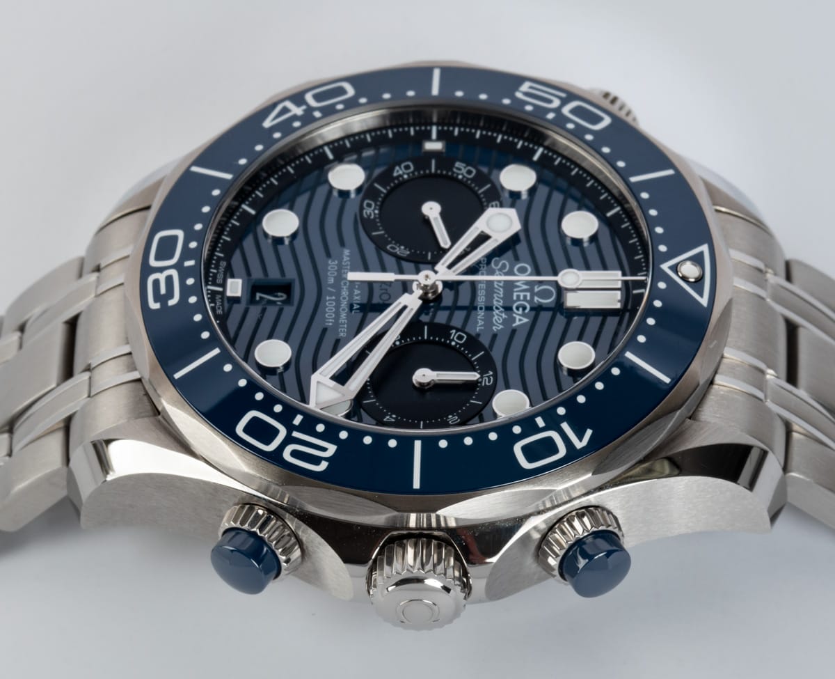 Crown Side Shot of Seamaster Diver Chrono