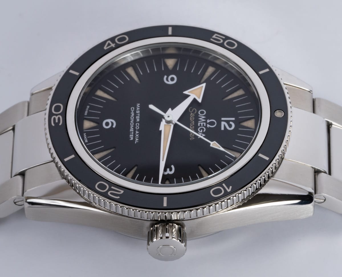 Crown Side Shot of Seamaster 300 Master Co-Axial