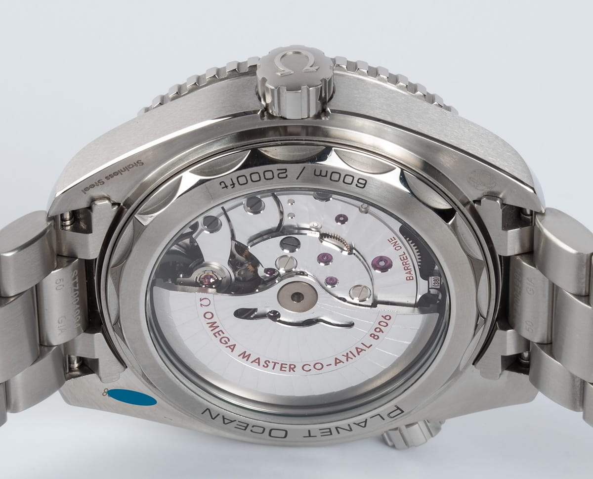 Caseback of Seamaster Planet Ocean GMT 'Oreo'