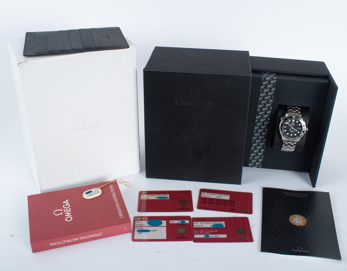 Box / Paper shot of Seamaster Pro 007 James Bond 50th Anniversary Limited Edition