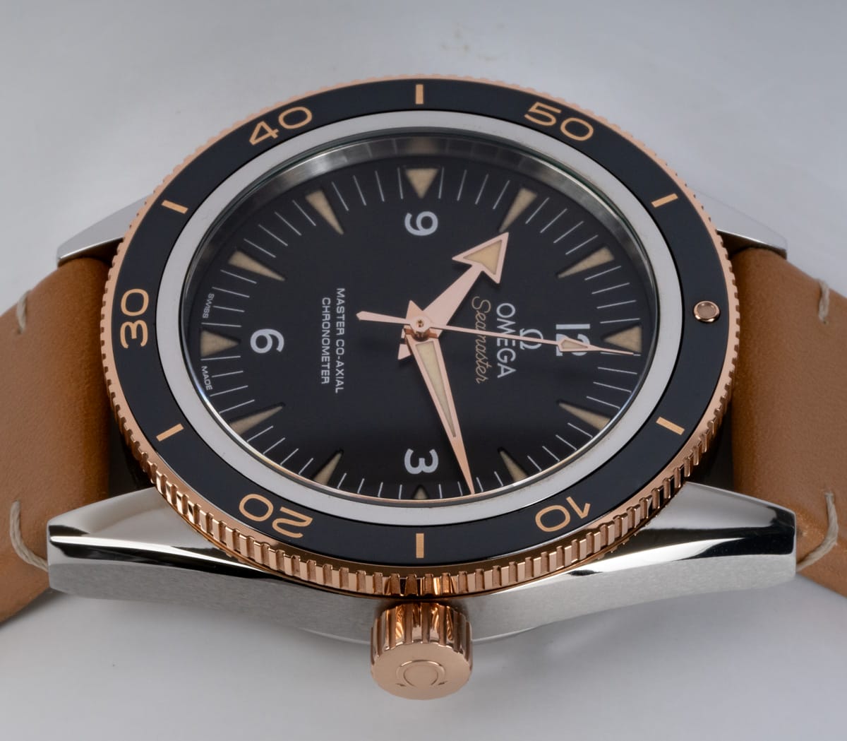 Crown Side Shot of Seamaster 300 Master Co-Axial