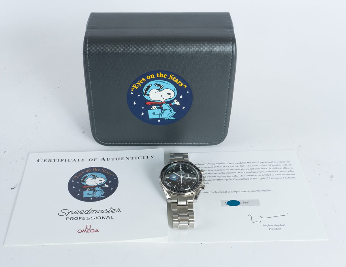 Paper shot of Speedmaster 'Snoopy' Moonwatch