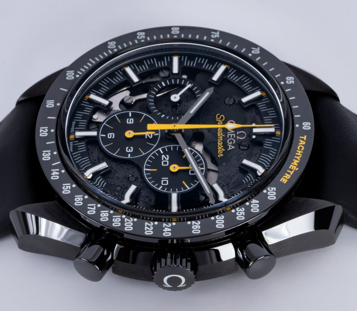 Crown Side Shot of Speedmaster Apollo 8 'Dark Side of the Moon'