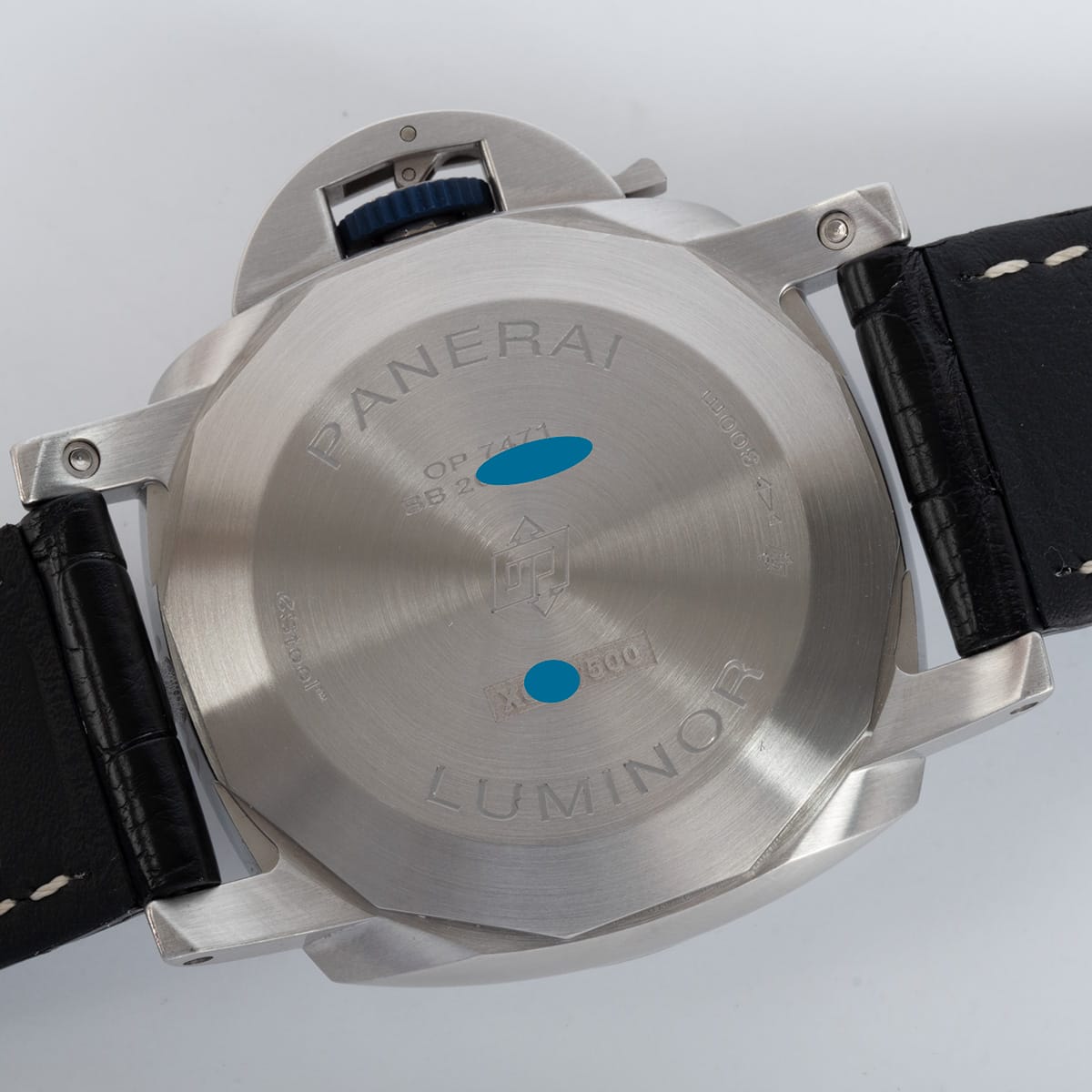 Caseback of Luminor Marina Blu Profondo