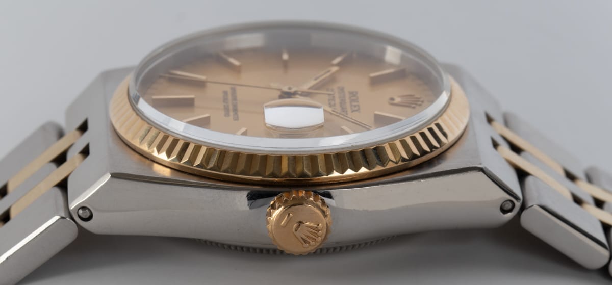 Crown Side Shot of Datejust Oysterquartz