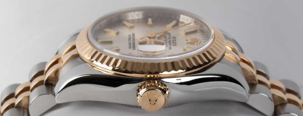 Crown Side Shot of Ladies Datejust