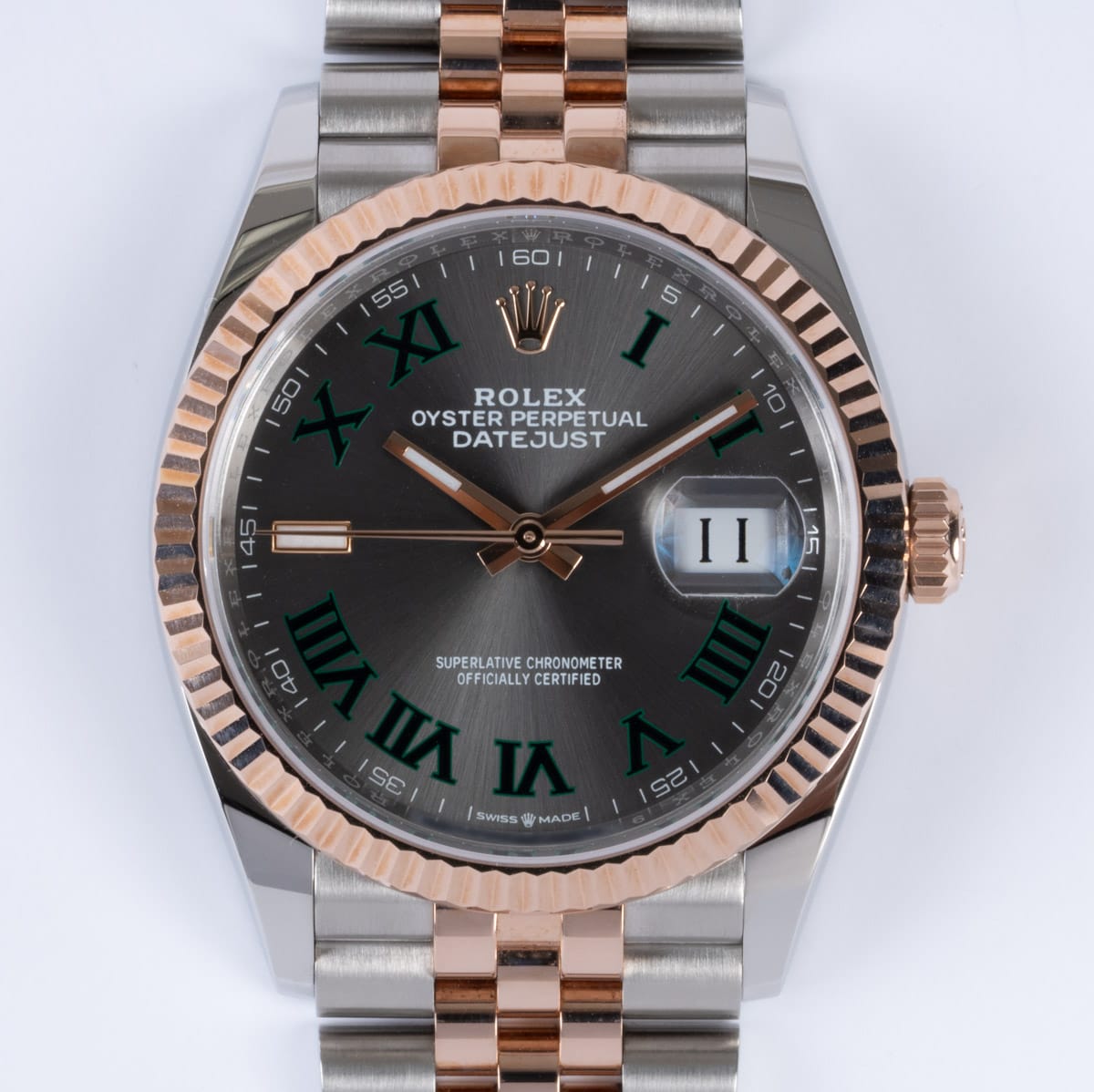 Front Shot  of Datejust 36 'Wimbledon'