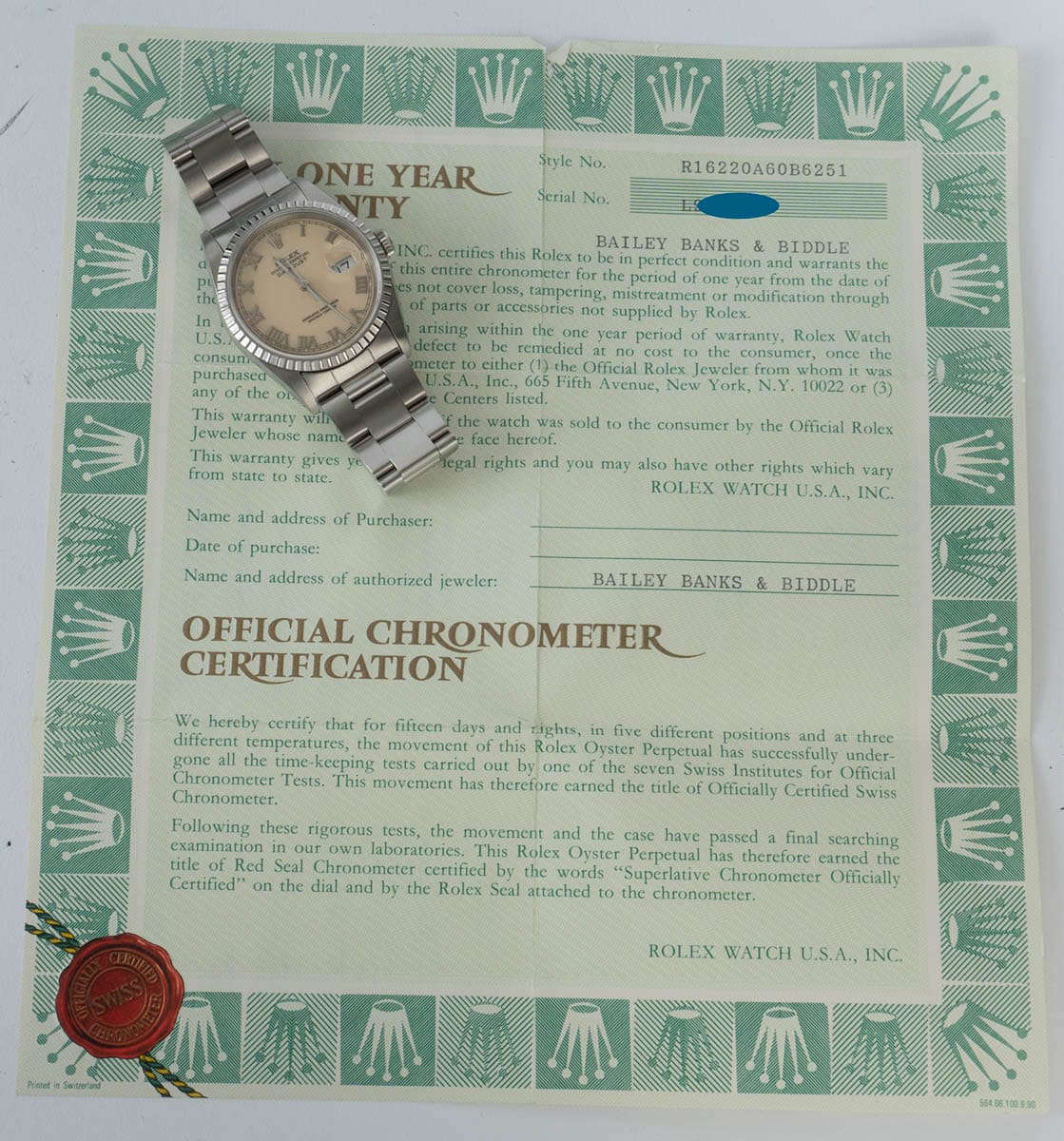 Paper shot of Datejust