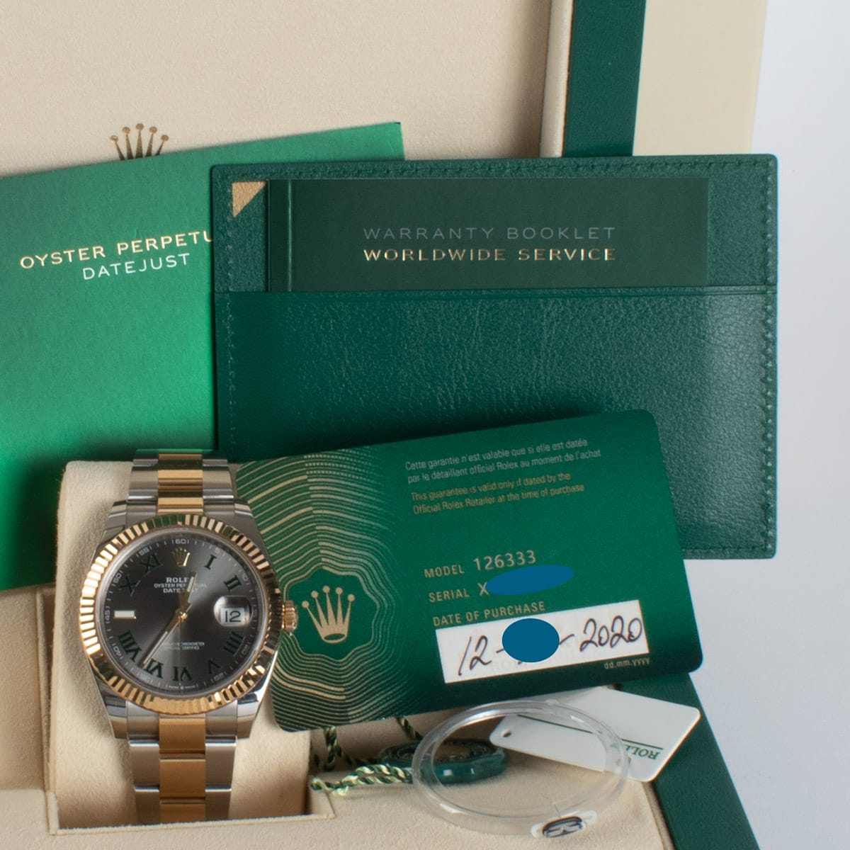 View in Box of Datejust 41 'Wimbledon'