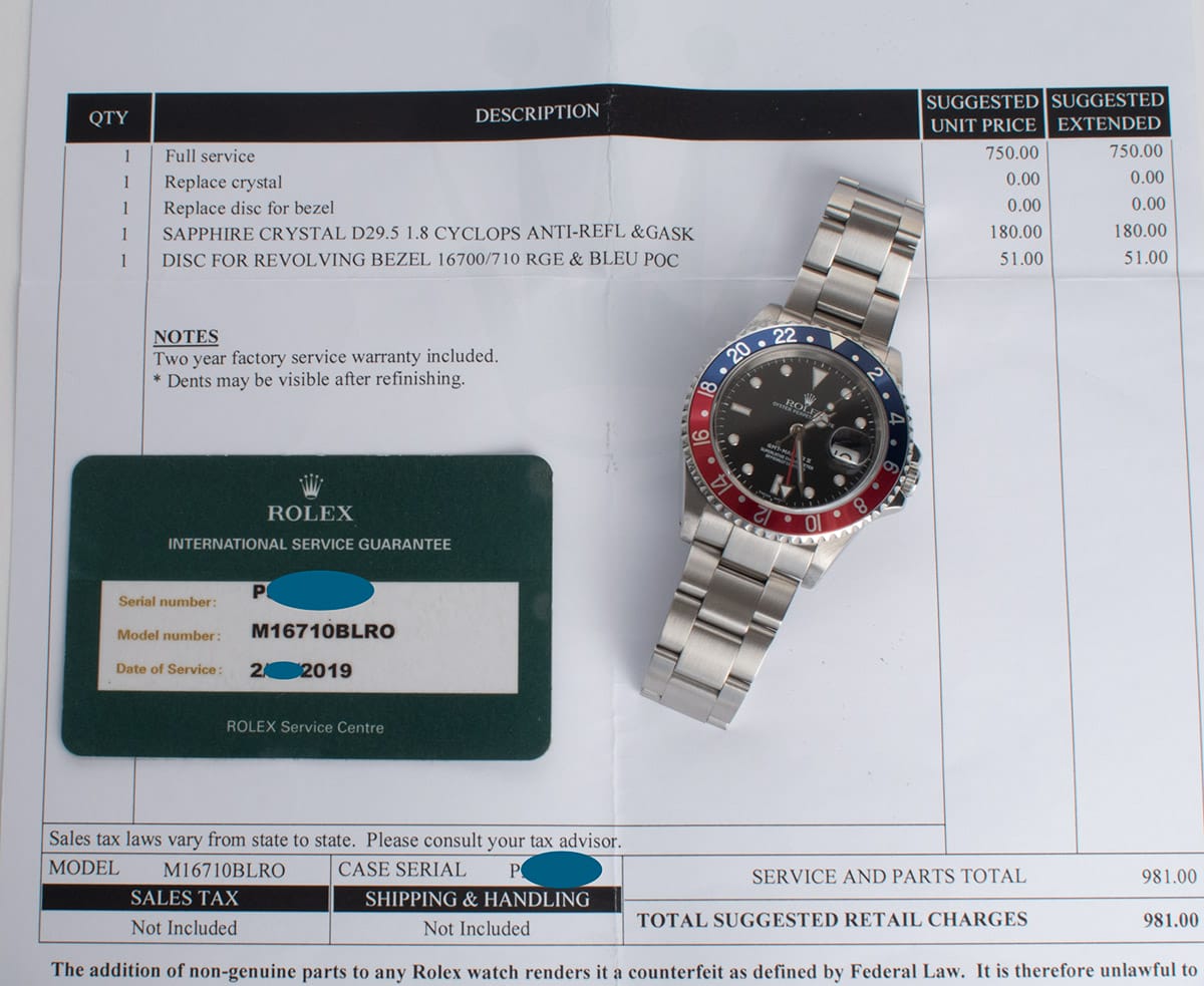 Extra Included Items of GMT-Master II 'Pepsi' BLRO