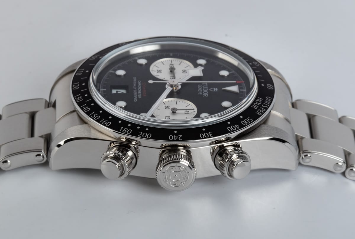 Crown Side Shot of Black Bay Chronograph