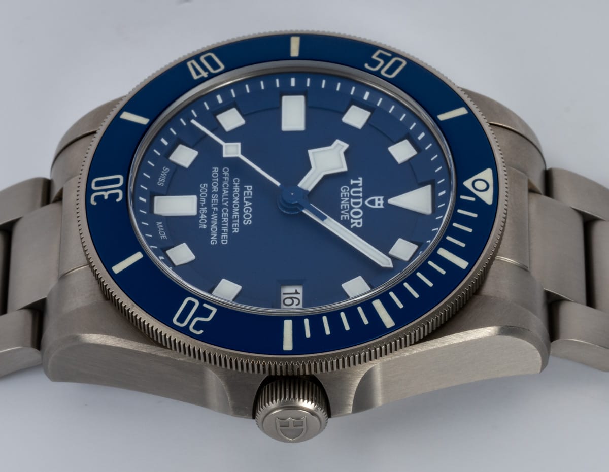 Crown Side Shot of Pelagos Chronometer