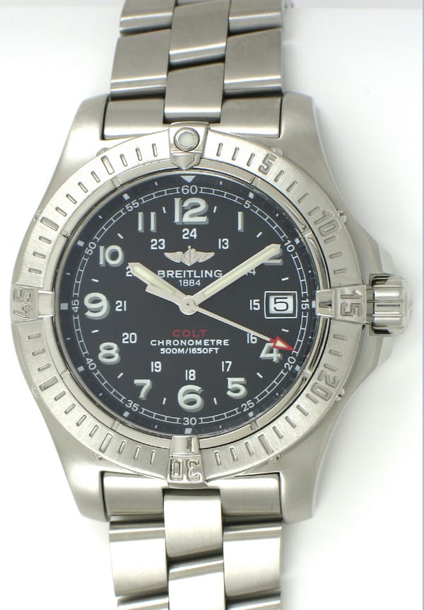 Breitling Colt Quartz A74380 SOLD OUT black dial on