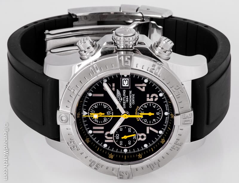 Front View of Avenger Skyland Chronograph 'Code Yellow'