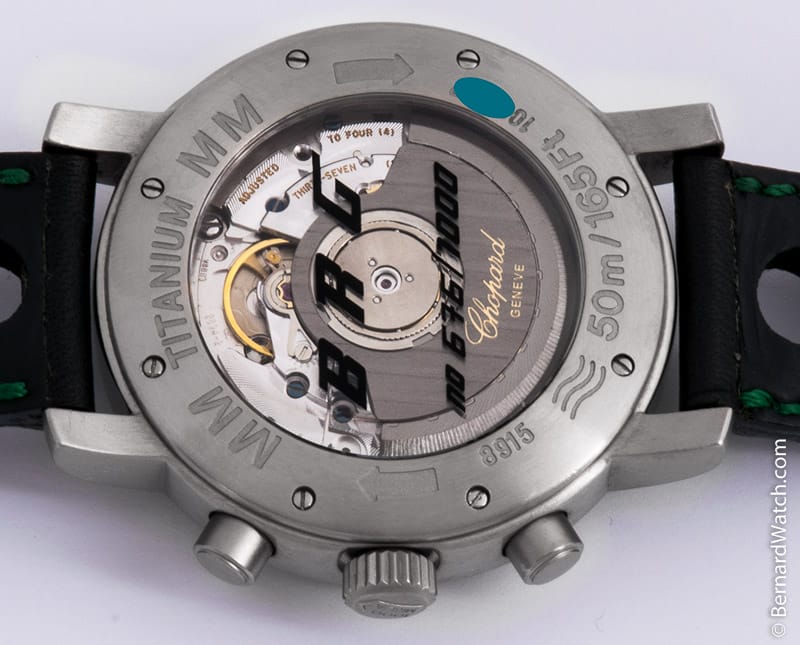 Caseback of Mille Miglia Racing 'Limited Edition'