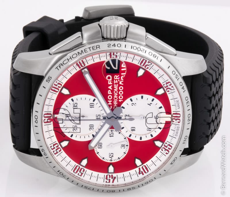 Front View of Mille Miglia GT XL Chronograph 'Rossa Corsa'