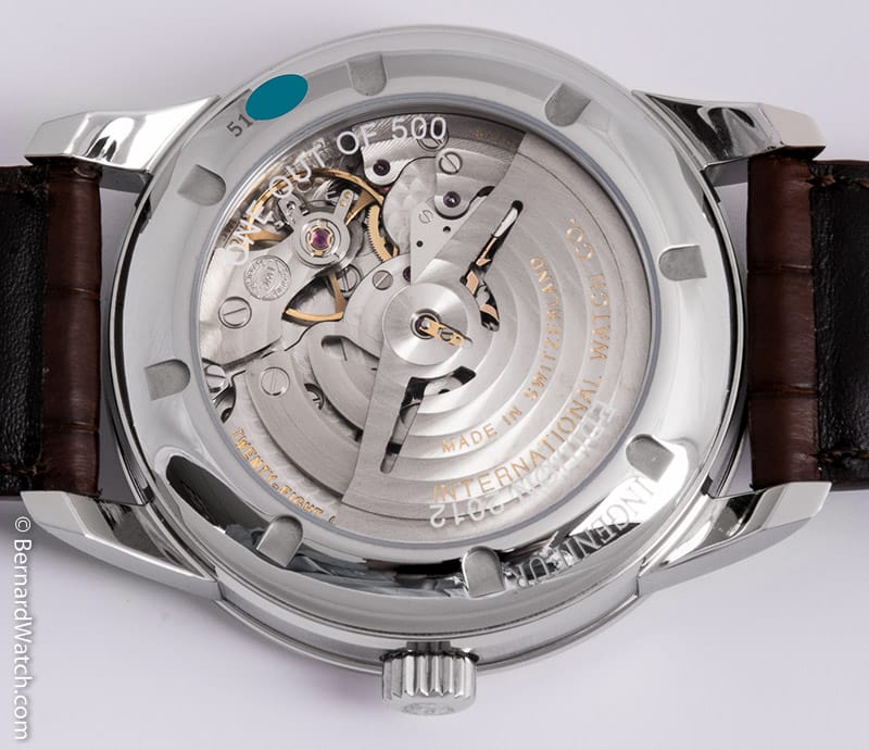 Caseback of Ingenieur Automatic Vintage Limited Edition 2012