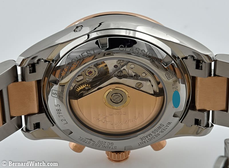 Caseback of Conquest Classic Chronograph Moonphase 42mm