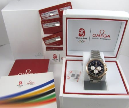 Box / Paper shot of Seamaster Aqua Terra 'Olympic Collection Beijing 2008' Chronograph