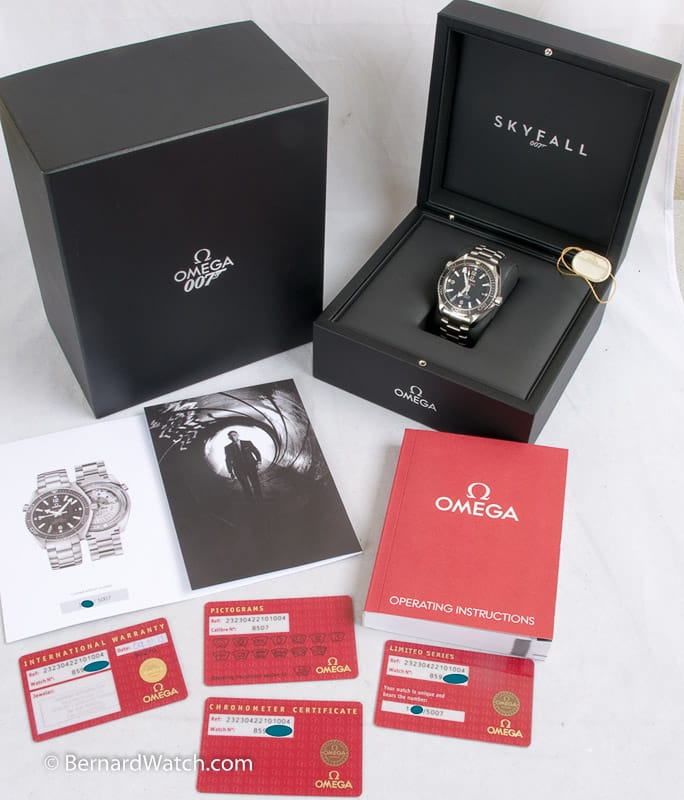 Box / Paper shot of Seamaster Planet Ocean 'Skyfall' Limited Edition