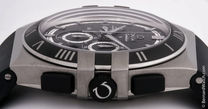 Crown Side Shot of Constellation Double Eagle Chronograph 'Mission Hills'