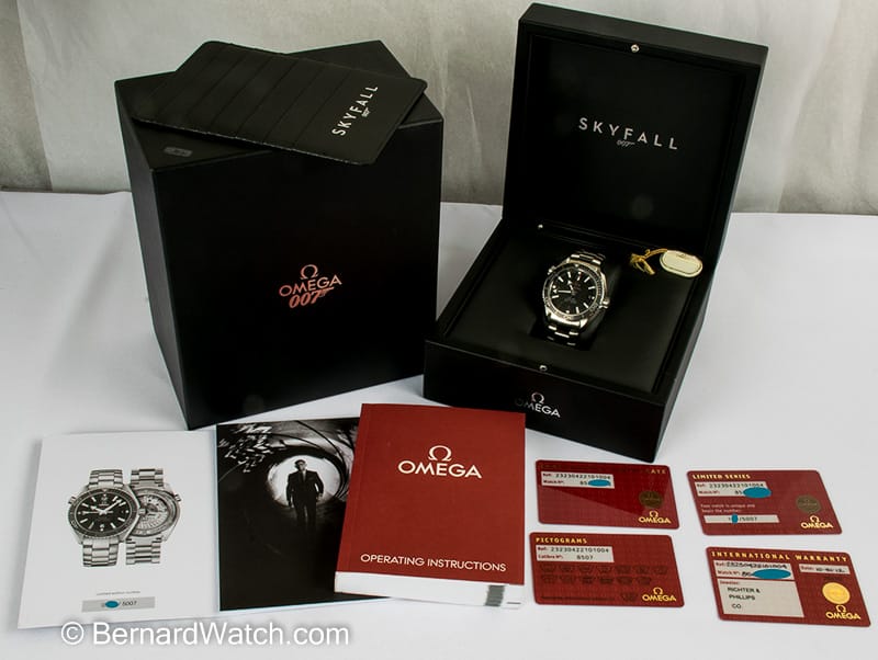 Box / Paper shot of Seamaster Planet Ocean 'Skyfall' Limited Edition