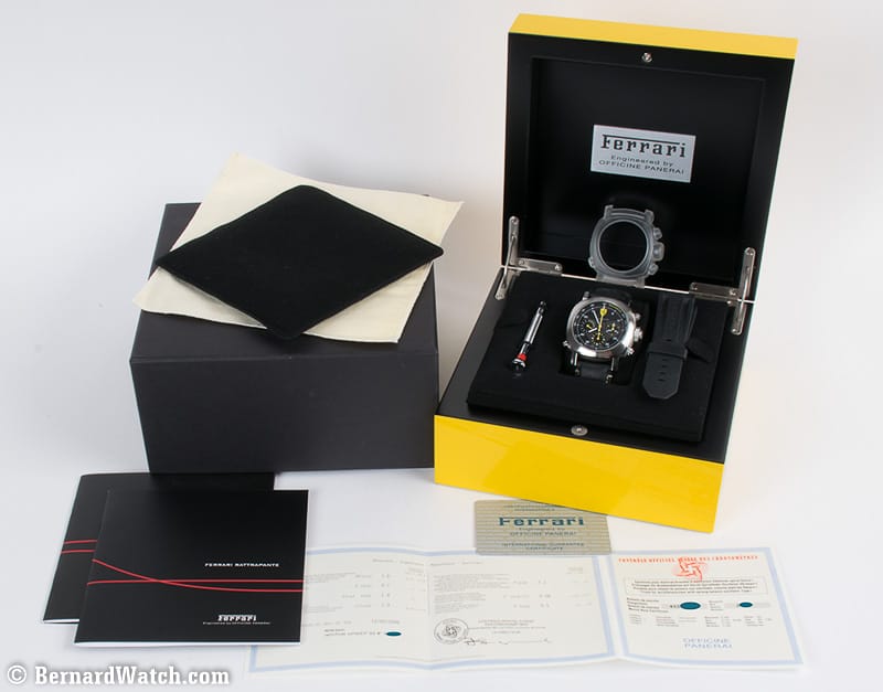 Box / Paper shot of Ferrari Scuderia Rattrapante Chronograph