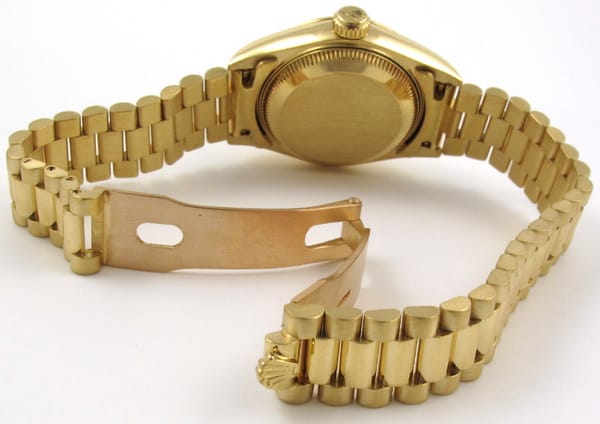 Open Clasp Shot of Ladies Datejust President