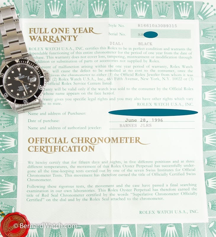 Paper shot of Submariner Date
