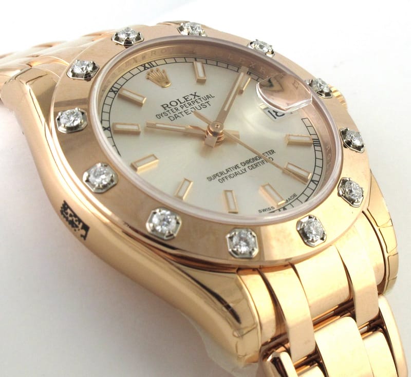 9' Side Shot of Datejust Pearlmaster 34