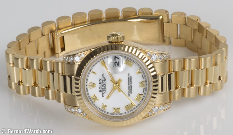 Front View of Ladies Datejust President