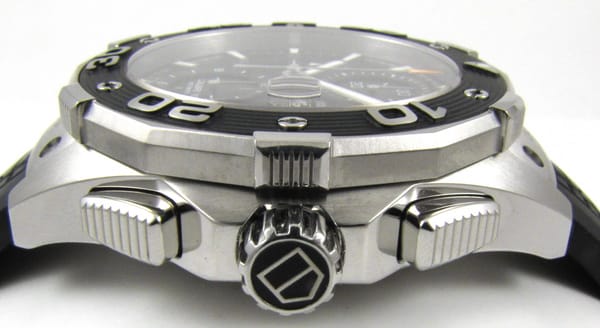 Crown Side Shot of Aquaracer 500m Chronograph