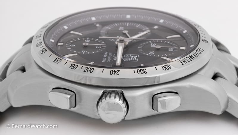 Crown Side Shot of Link Chronograph